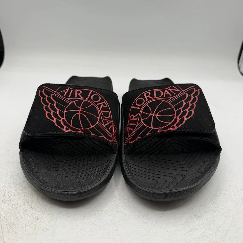 Nike Air Jordan Hydro 7 Slides Mens Sz 8 Black University Red Sandals AA2517-062